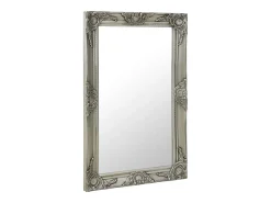 Espejo de pared estilo barroco 50x80 cm Plata Plateado Best