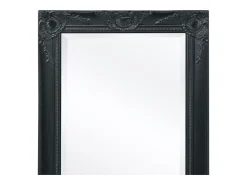 Espejo de pared estilo barroco 100x50 cm Negro Outlet