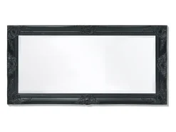 Espejo de pared estilo barroco 100x50 cm Negro Outlet