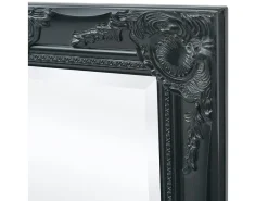 Espejo de pared estilo barroco 100x50 cm Negro Outlet