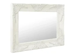 New Espejo de pared estilo barroco 50x40 cm ES526033 Blanco