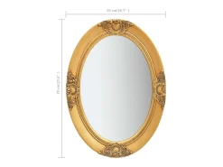 Espejo De Pared|Espejo-Espejo de pared estilo barroco 50x70 cm Dorado