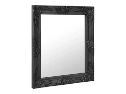 Espejo De Pared|Espejo-Espejo de pared estilo barroco 50x60 cm ES415498 Negro