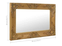 Espejo De Pared|Espejo-Espejo de pared estilo barroco 60x40 cm Dorado