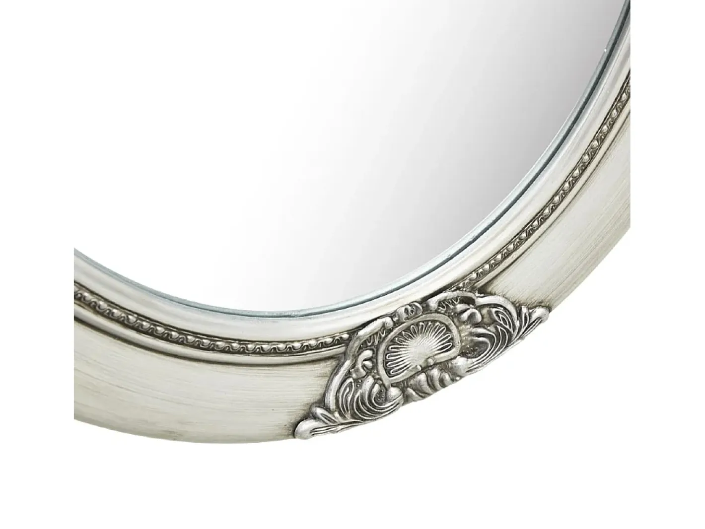 Espejo de pared estilo barroco 50x70 cm Plata Plateado