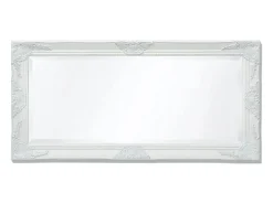Espejo De Pared|Espejo-Espejo de pared estilo barroco 100x50 cm Blanco