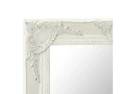 Espejo de pared estilo barroco 50x40 cm Blanco