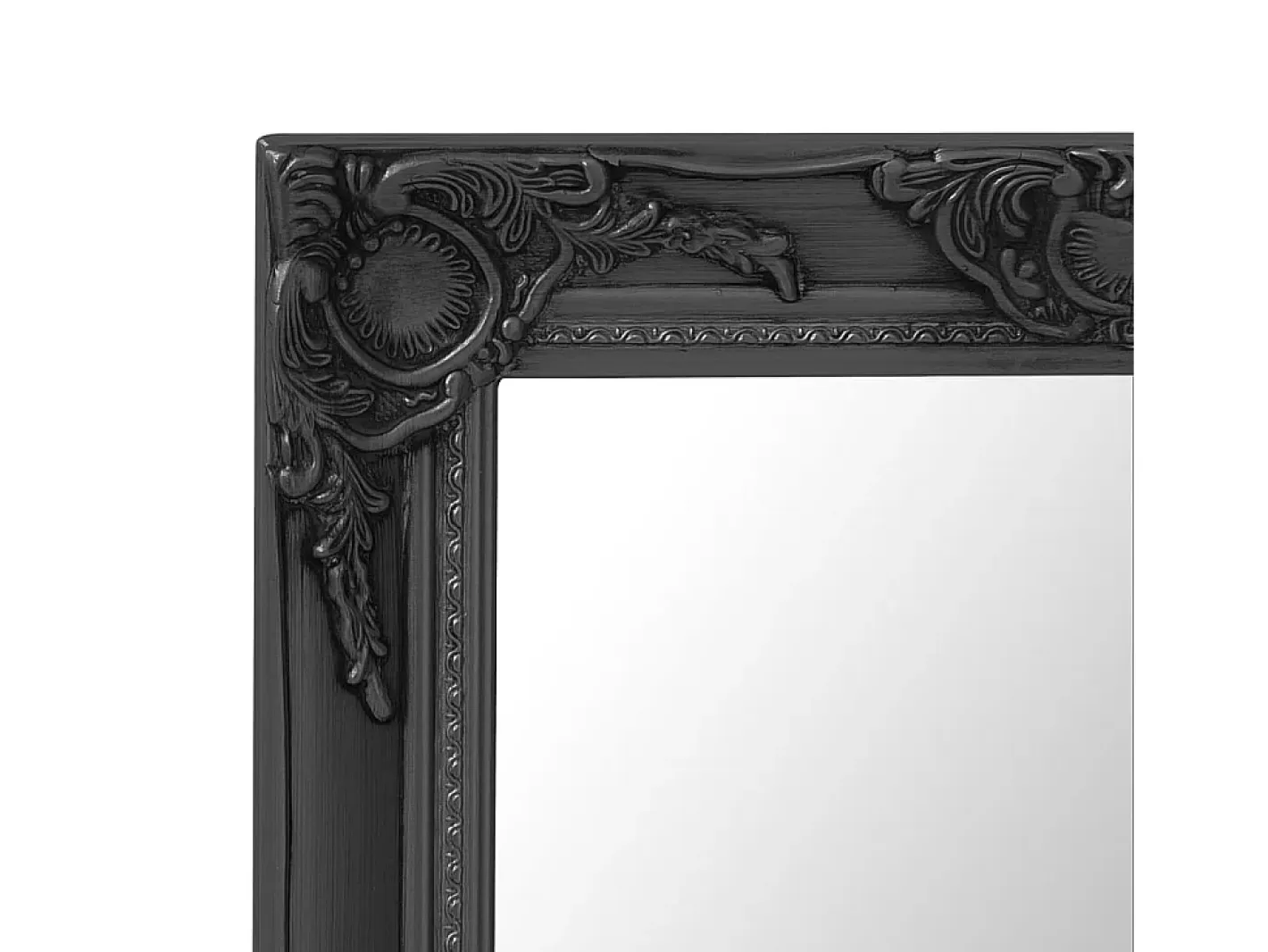 Best Espejo de pared estilo barroco 60x40 cm Negro