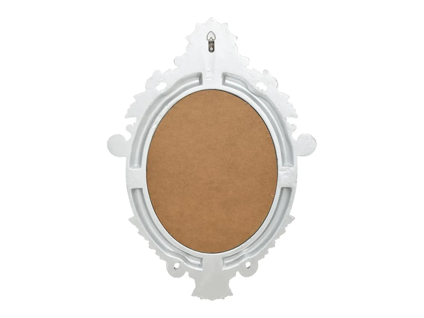 Espejo de pared estilo castillo 56x76 cm Plata Plateado Best
