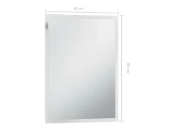 Espejo-Espejo de pared LED para baño 60x80 cm Plateado