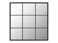 Clearance Espejo de pared metal 60x60 cm ES669336 Negro