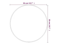 Espejo De Pared|Espejo-Espejo de pared Ø 50 cm Redondo Negro