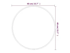 Espejo De Pared|Espejo-Espejo de pared Ø 40 cm Redondo Negro