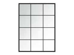 Espejo De Pared|Espejo-Espejo de pared de metal 80x60 cm Negro