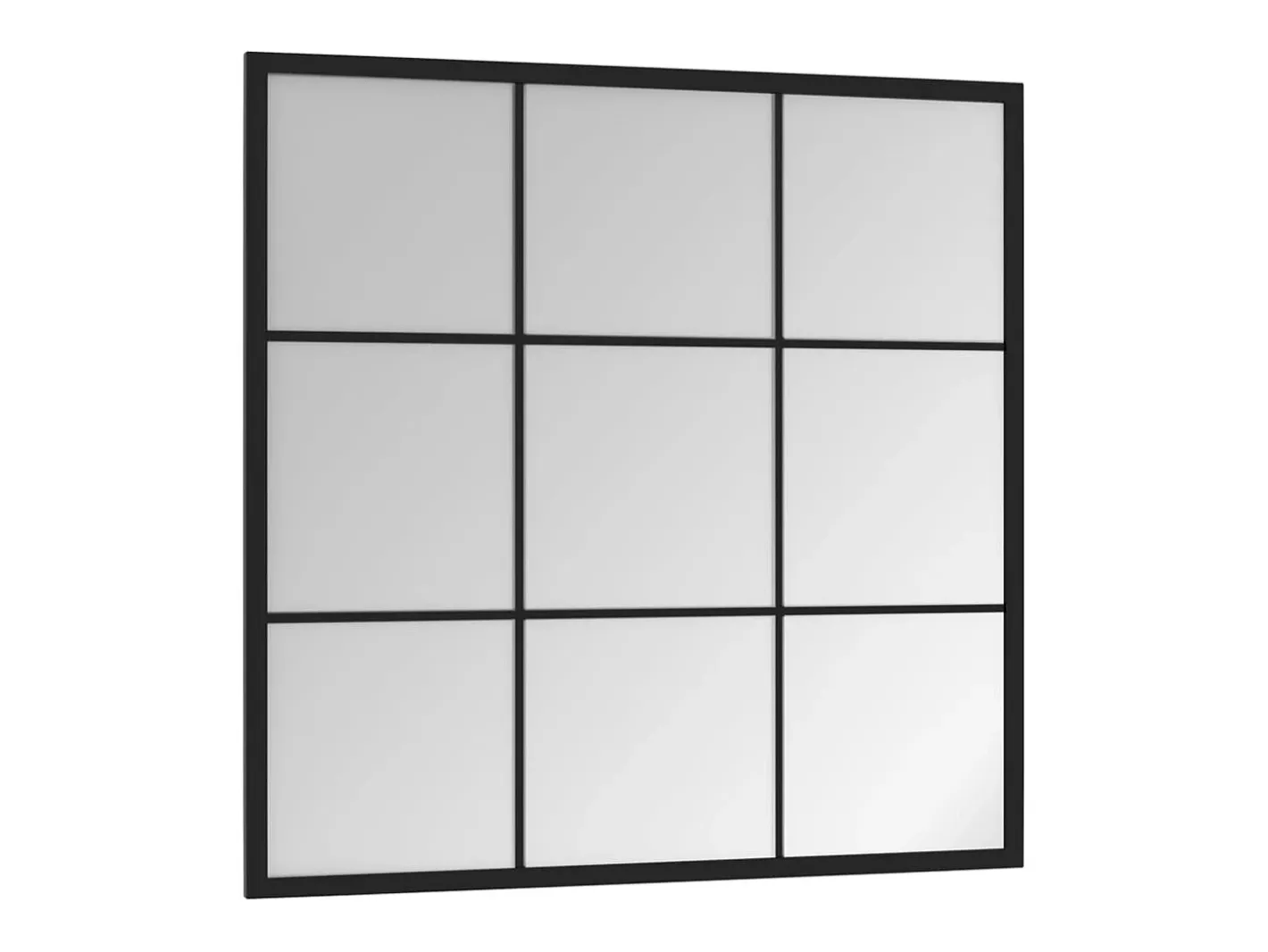 Espejo de pared de metal 60x60 cm Negro