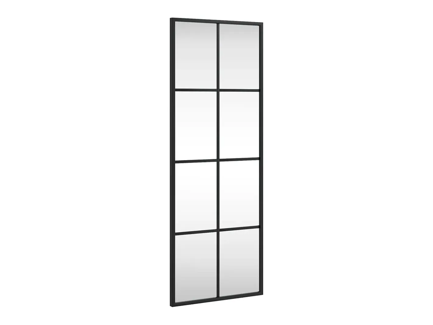 Hot Espejo de pared 30x80 cm rectangular hierro Negro