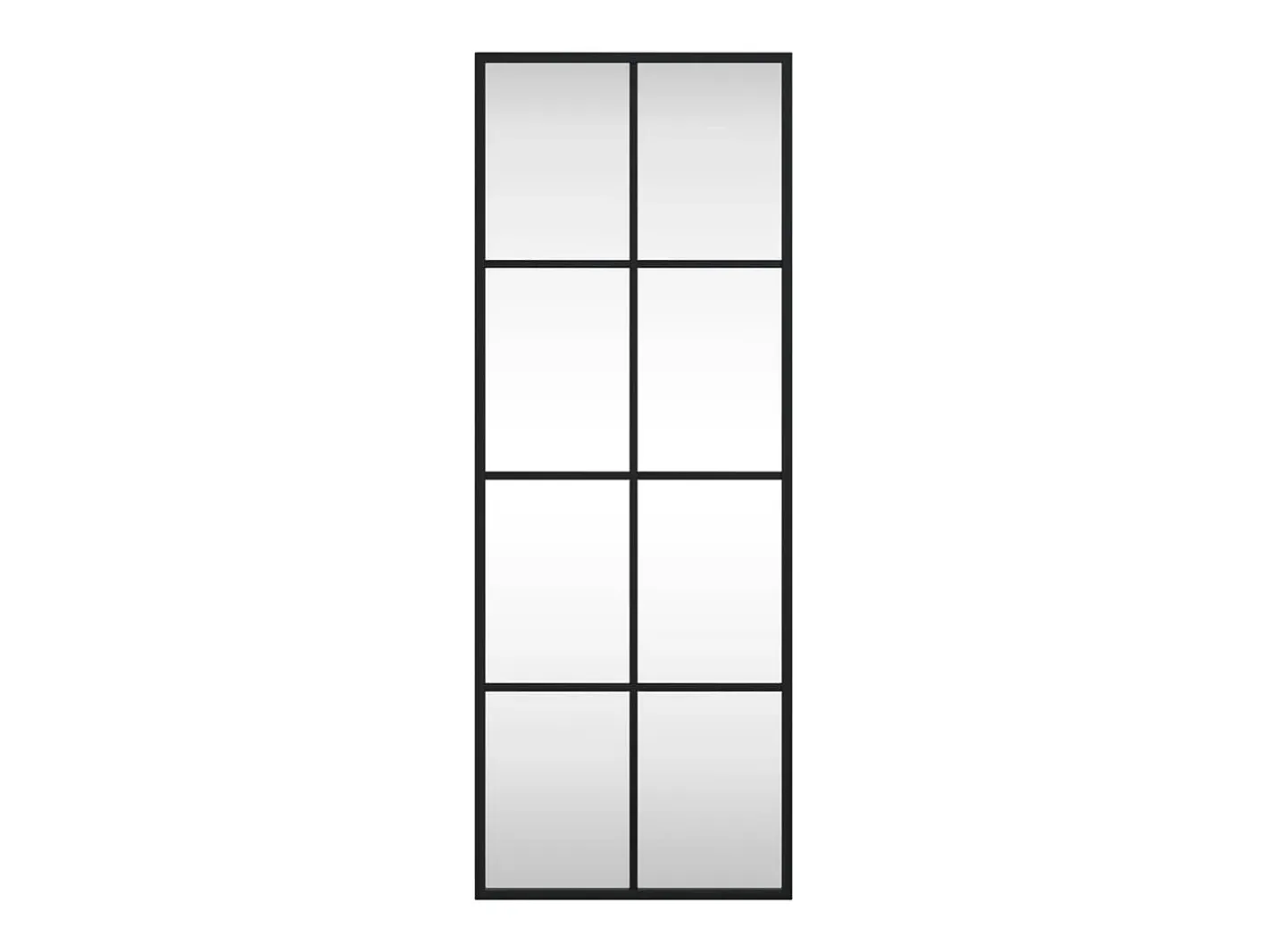Hot Espejo de pared 30x80 cm rectangular hierro Negro