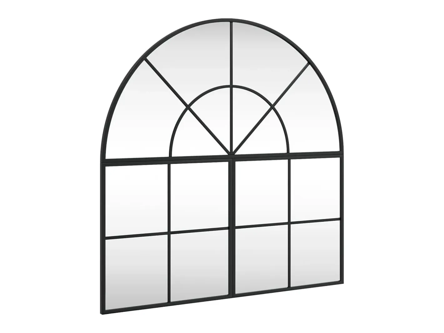 Outlet Espejo de pared 80x80 cm arco de hierro Negro