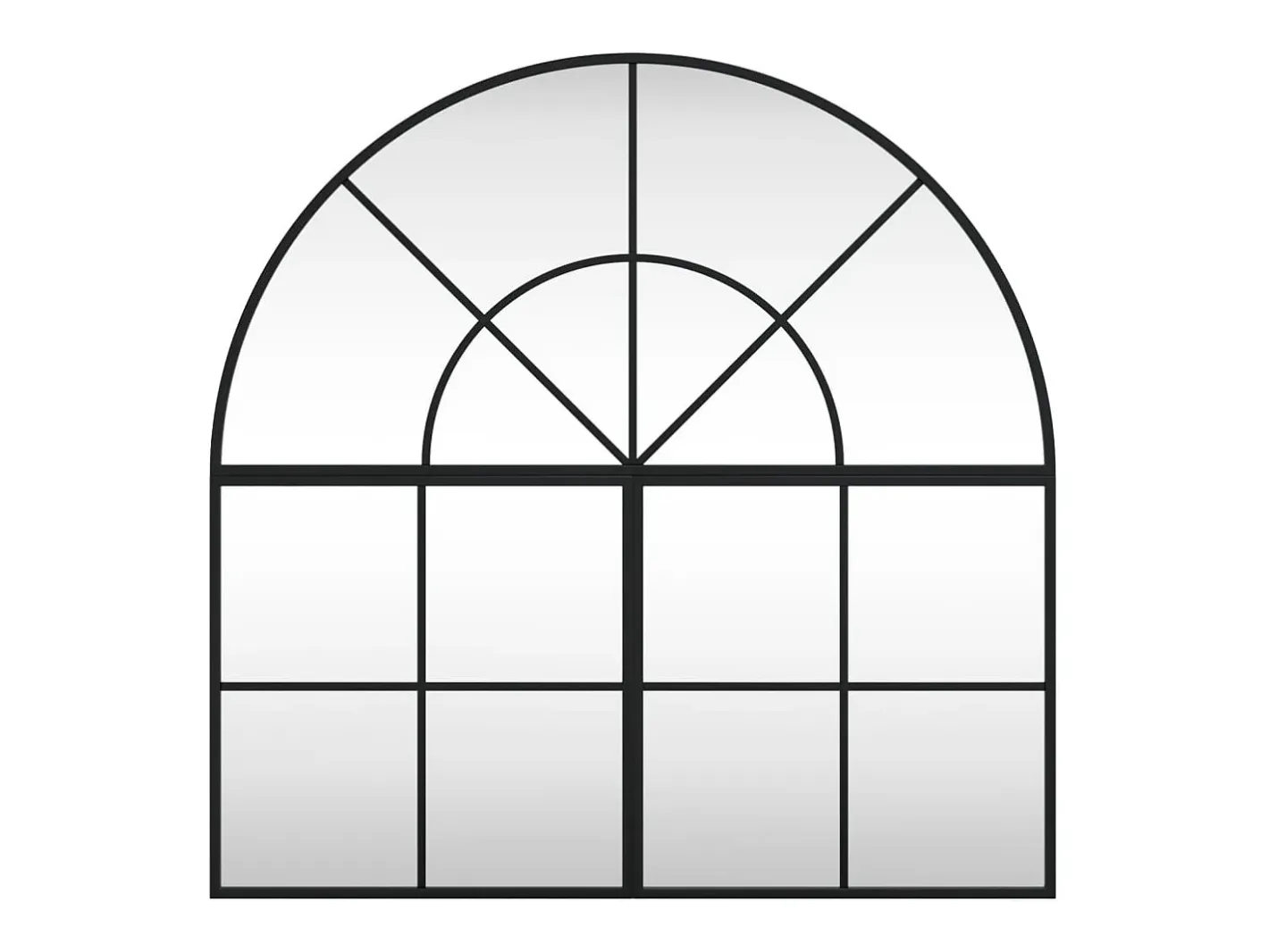 Outlet Espejo de pared 80x80 cm arco de hierro Negro