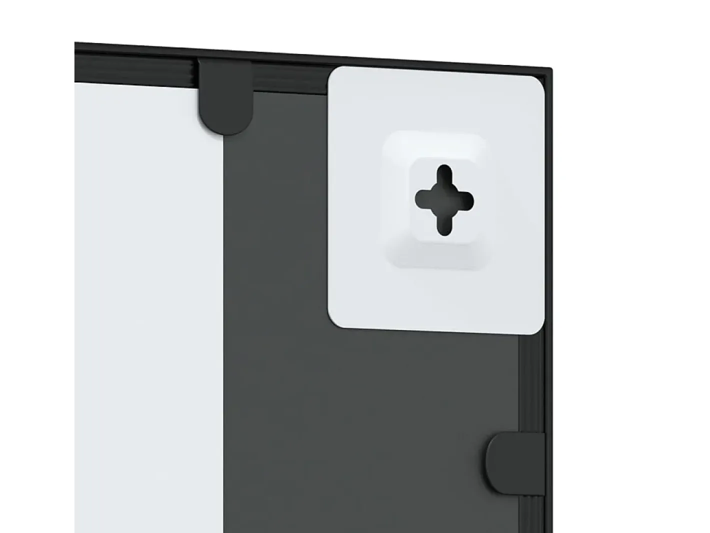 Espejo De Pared|Espejo-Espejo de pared 50x100 cm rectangular hierro Negro