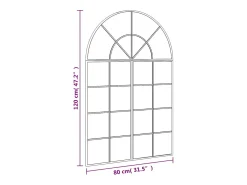 Espejo de pared 80x120 cm arco de hierro Negro Best