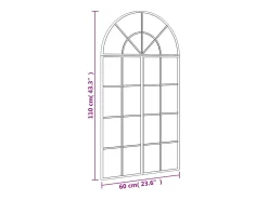 Espejo de pared 60x110 cm arco de hierro Negro Clearance