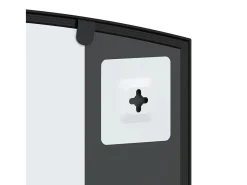 Discount Espejo de pared 60x30 cm arco de hierro Negro