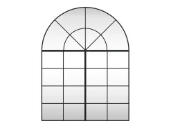 Espejo de pared 100x130 cm arco de hierro Negro