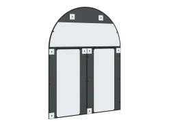 Espejo de pared 100x130 cm arco de hierro Negro