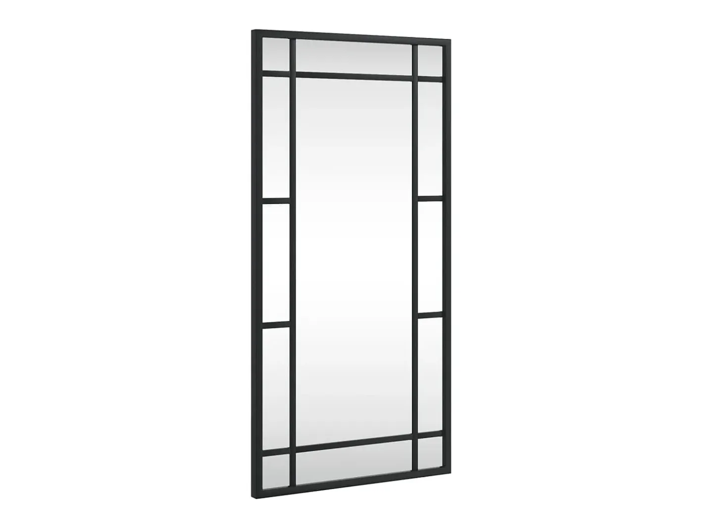 Espejo de pared 30x60 cm rectangular de hierro Negro Sale