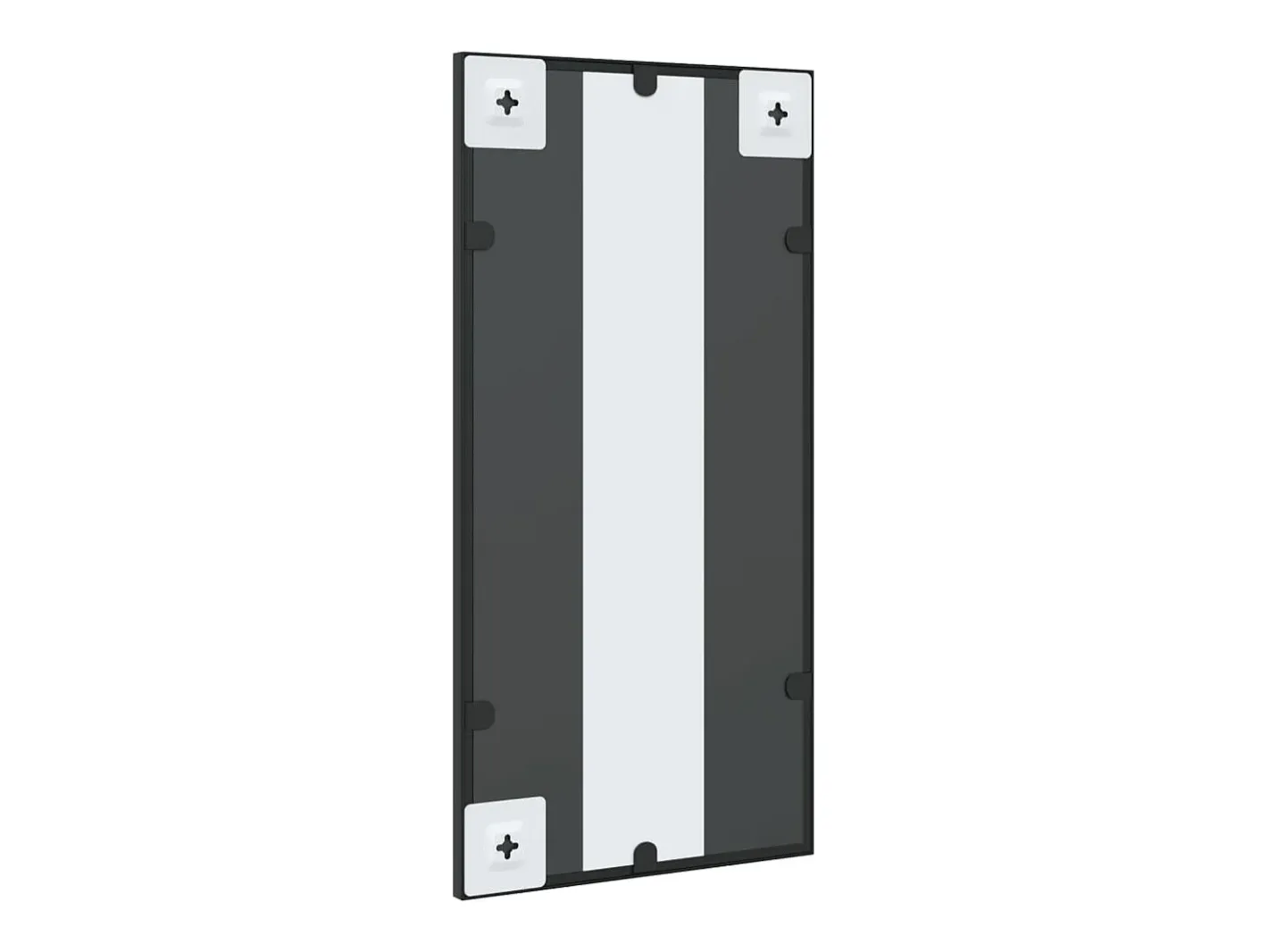 Espejo de pared 30x60 cm rectangular de hierro Negro Sale