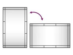 Espejo de pared 60x100 cm rectangular hierro Negro Clearance