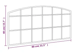 Espejo de pared 80x40 cm arco de hierro Negro Best