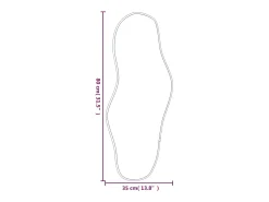 Outlet Espejo de pared 80x35 cm Negro