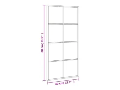 Espejo de pared 40x80 cm rectangular hierro Negro Best