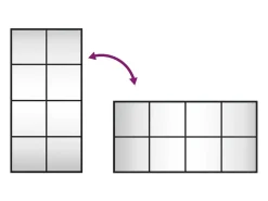 Espejo de pared 40x80 cm rectangular hierro Negro Best