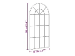 Espejo de pared 50x100 cm arco de hierro Negro New