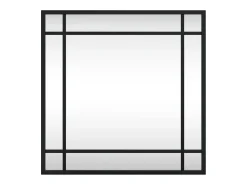 Best Espejo de pared 40x40 cm cuadrado de hierro Negro