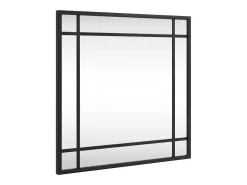 Best Espejo de pared 40x40 cm cuadrado de hierro Negro