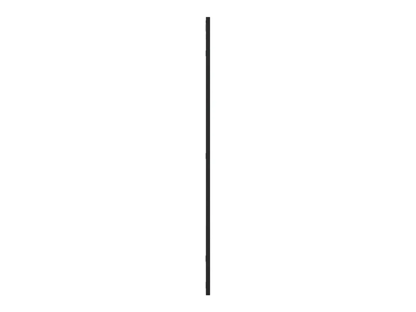 Hot Espejo de pared 50x100 cm rectangular hierro Negro