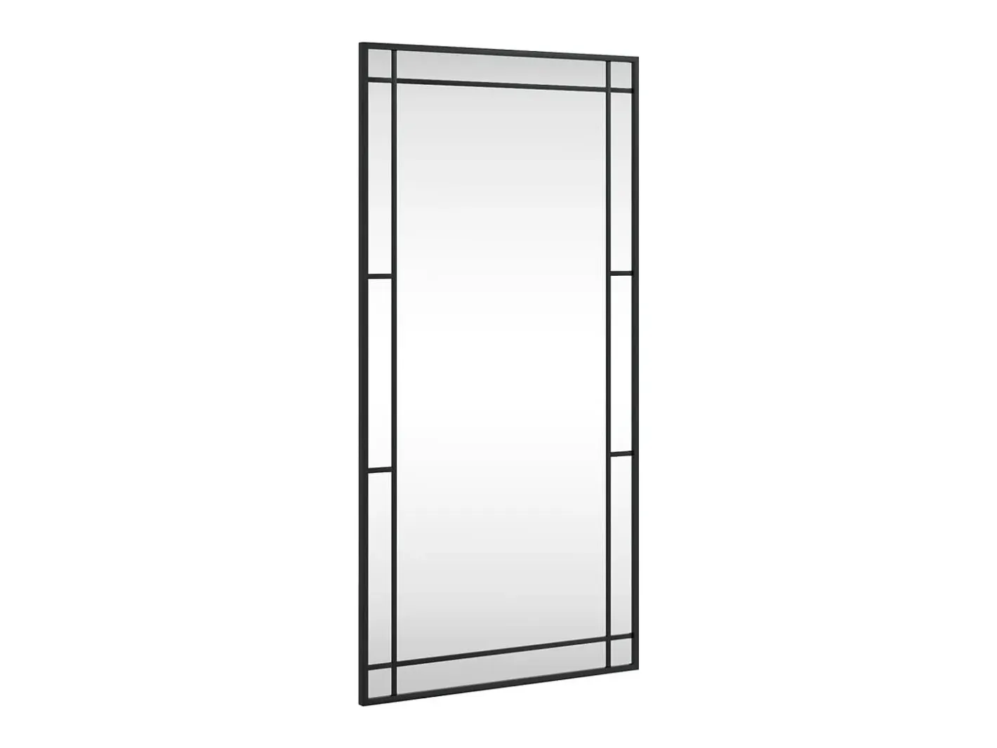 Hot Espejo de pared 50x100 cm rectangular hierro Negro