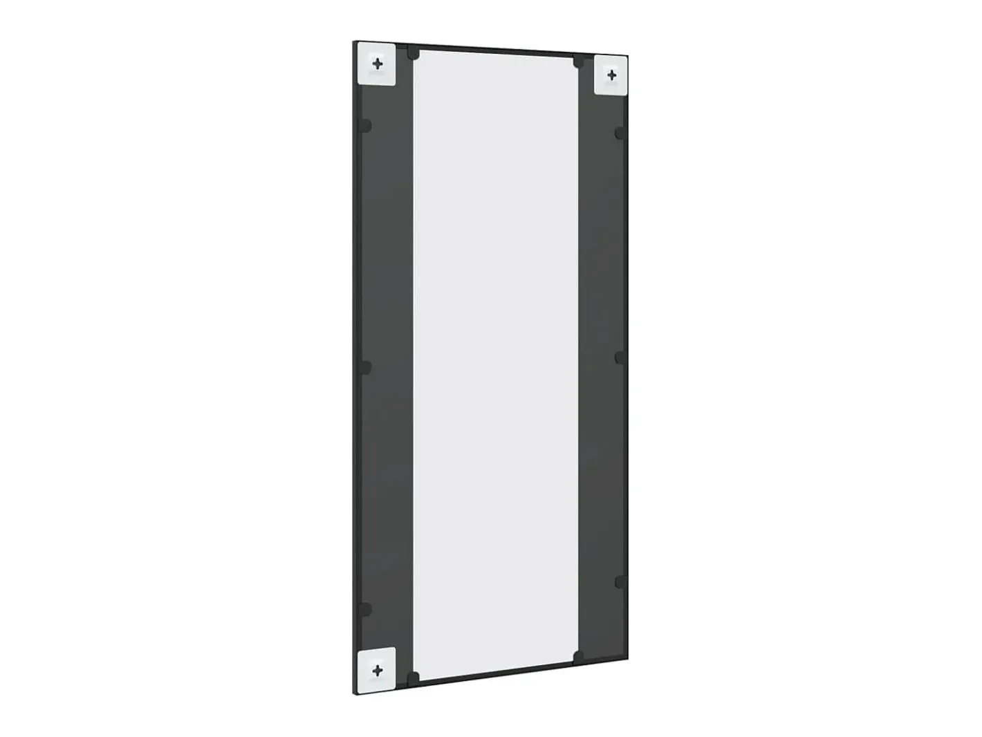 Hot Espejo de pared 50x100 cm rectangular hierro Negro