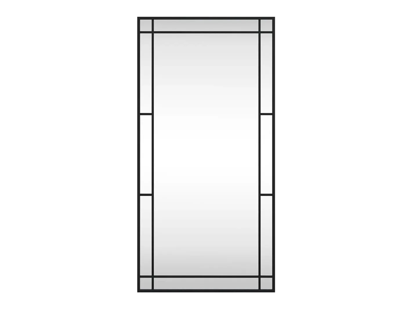 Hot Espejo de pared 50x100 cm rectangular hierro Negro