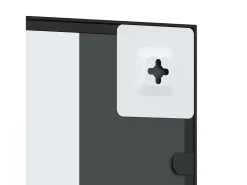 Espejo de pared 30x100 cm rectangular hierro Negro Best
