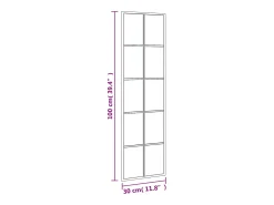 Espejo de pared 30x100 cm rectangular hierro Negro Best