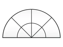 Discount Espejo de pared 100x50 cm arco de hierro Negro