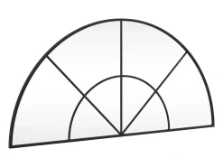 Discount Espejo de pared 100x50 cm arco de hierro Negro