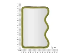 Espejo de pared o de pie en terciopelo ondulado lateral 60x90cm Tod Verde Discount