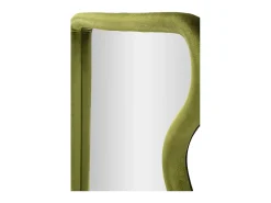 Espejo de pared o de pie en terciopelo ondulado lateral 60x90cm Tod Verde Discount