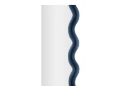 Espejo de pared o de pie diseño ondulado en terciopelo 60x160cm Emily - Marino Azul
